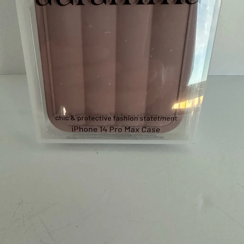 Auramma Roman stripes Iphone 14 Pro Max Case in Dusty Rose sleek features style